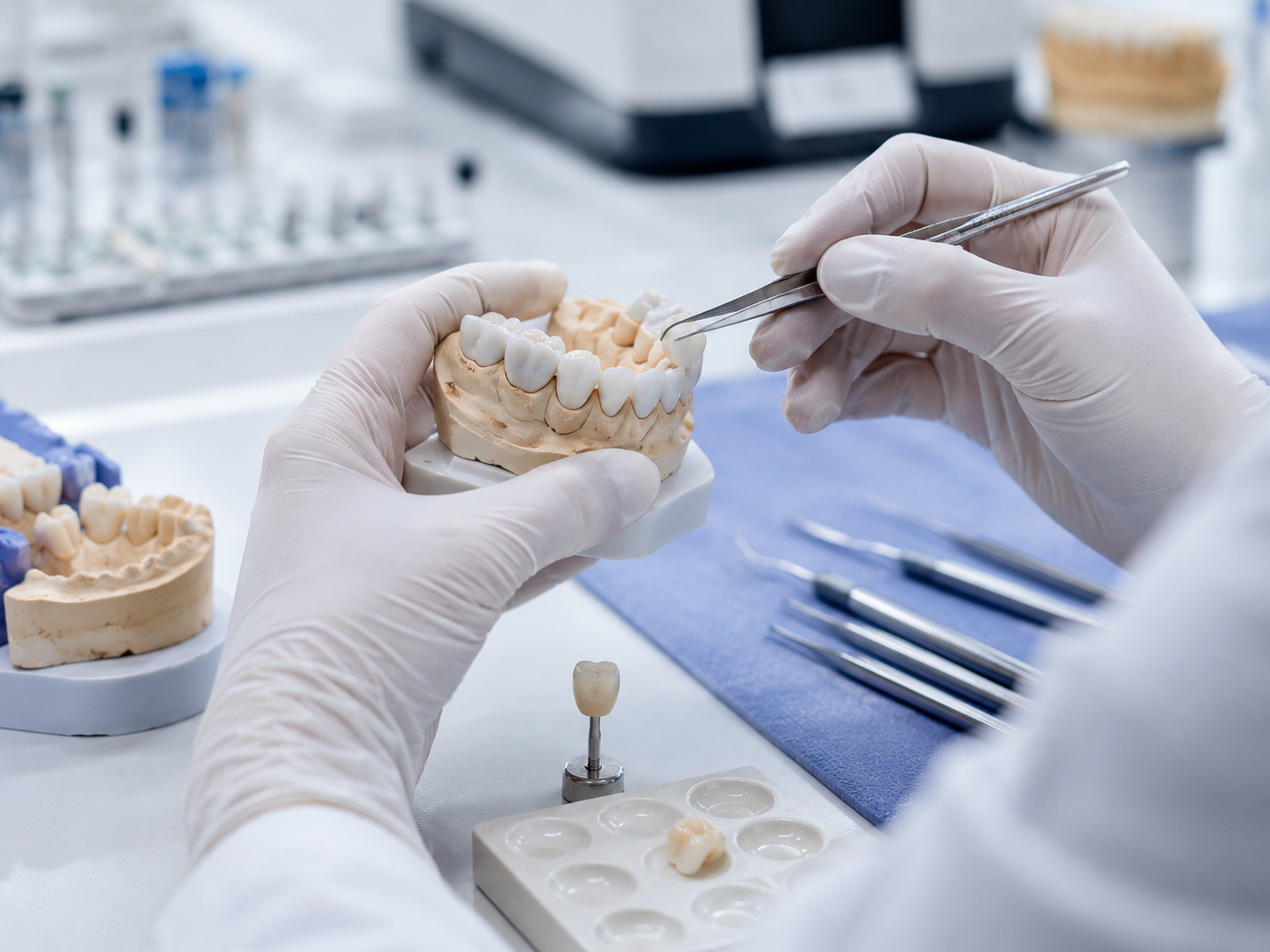 Dental lab for crown and bridge cases